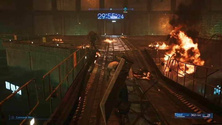 Po pokonaniu bossa będziesz musiał uciec z płonącego reaktora - Final Fantasy VII Remake: The Destruction of Mako Reactor 1 - solucja - Final Fantasy VII Remake - poradnik do gry