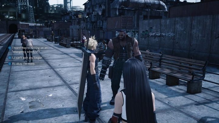 Biegnij na stacje i pomów z Tifą i Barretem, a następnie wsiądźcie do pociągu - Final Fantasy VII Remake: Mad Dash - solucja - Final Fantasy VII Remake - poradnik do gry