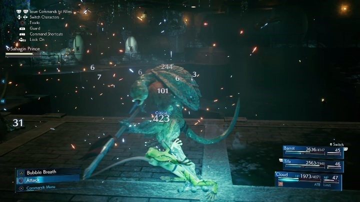 Po otworzeniu skrytki czeka Cię walka z Sahagin Prince - Final Fantasy VII Remake: Corneos Secret Stash, solucja, quest - Final Fantasy VII Remake - poradnik do gry