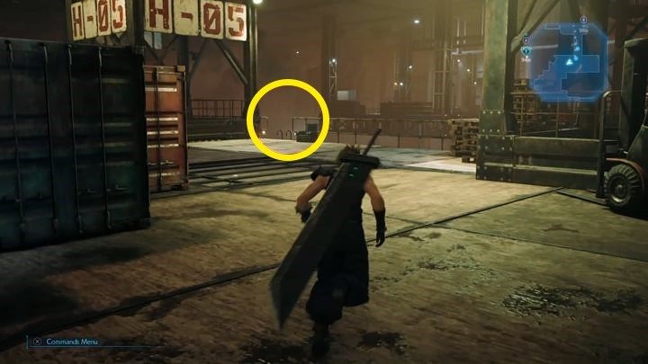 Na przedmiot ukryty za załamanym mostem natkniesz się dość szybko, jednak aby do niego dotrzeć musisz najpierw wyłączyć wszystkie trzy lampy - Final Fantasy VII Remake: Collapsed Passageway - discoveries, solucja - Final Fantasy VII Remake - poradnik do gry