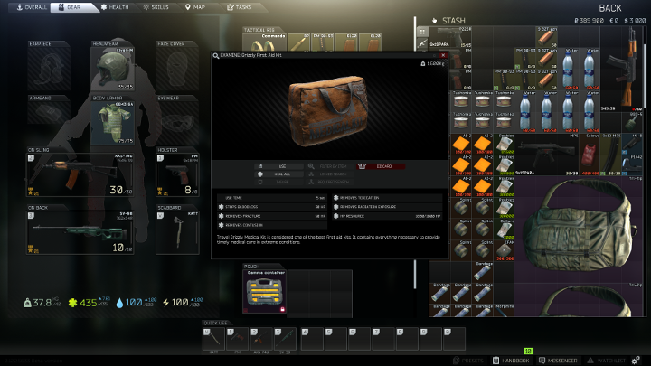 Na każdy rajd powinieneś zabrać medykamenty. - 10 najlepszych wskazówek na start w Escape from Tarkov - Escape from Tarkov - poradnik do gry
