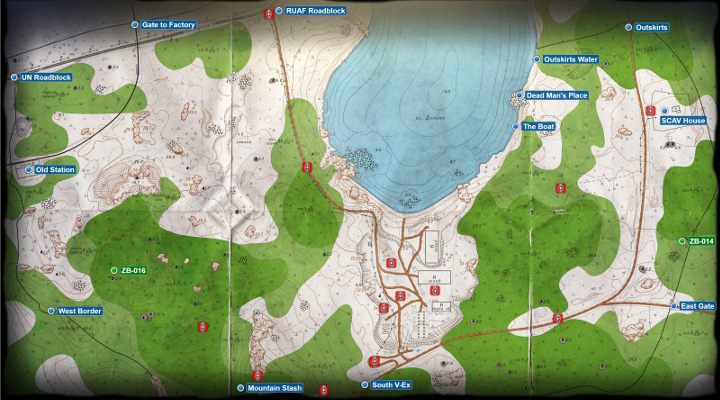Niniejsza mapa zawiera najważniejsze miejsca w lokacji Woods - Jak i gdzie znaleźć punkty wyjścia w Escape from Tarkov? - Escape from Tarkov - poradnik do gry