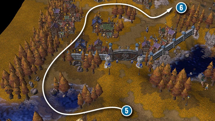 Zamiast walczyć z obrońcami bramy, warto po prostu wkraść się do miasta przez ukryte przejście na zachód od bramy. - Pełznąc przez Prochy | Solucja Warcraft 3 Reforged - Warcraft 3 Reforged - poradnik do gry
