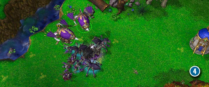 Wykorzystaj transportowce, aby przerzucić swoje wojska przez rzekę. - Klucz Trzech Księżyców | Solucja Warcraft 3 Reforged - Warcraft 3 Reforged - poradnik do gry