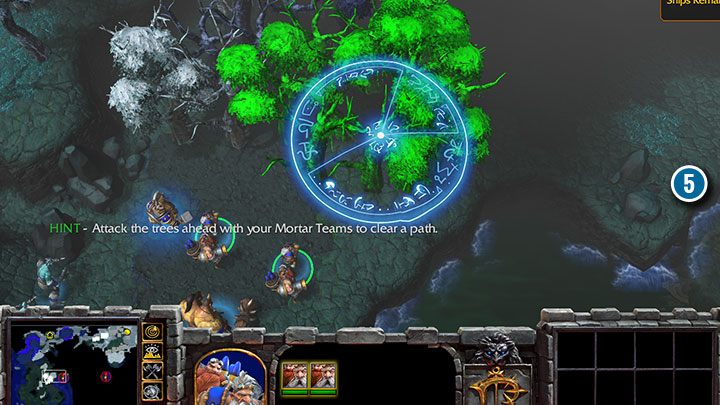 Wykorzystaj swoich Kanonierów, aby zniszczyć drzewa na twojej drodze. - Niezgoda | Solucja Warcraft 3 Reforged - Warcraft 3 Reforged - poradnik do gry