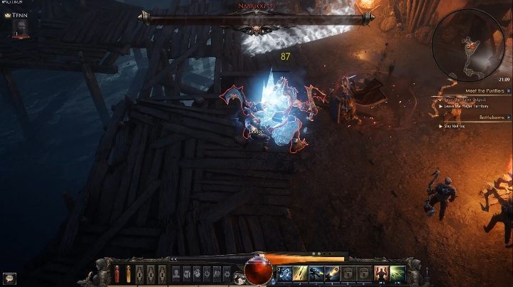 Najlepszym sposobem na walkę z przeciwnikiem jest atakowanie go od tyłu i unikanie zamachów - Naarlog | Boss w grze Wolcen - Wolcen Lords of Mayhem - poradnik do gry