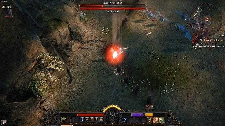 Kolejnym niebezpiecznym atakiem jest wysłanie wielu żądeł, które tworzą ścianę - Queen Amadalah | Boss w grze Wolcen - Wolcen Lords of Mayhem - poradnik do gry