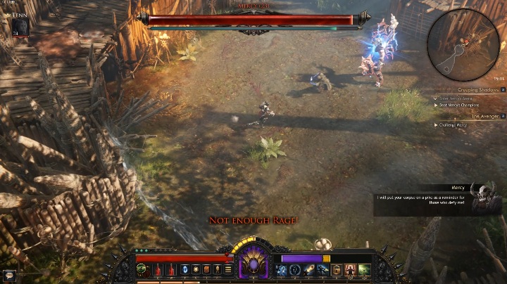 Już na starcie boss stoi ze swoimi sojusznikami - Mercy | Boss w grze Wolcen - Wolcen Lords of Mayhem - poradnik do gry