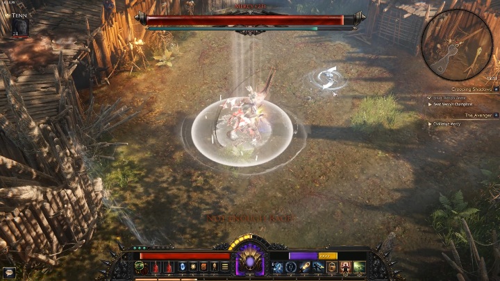 Boss szybko porusza się po mapie za pomocą skoków - Mercy | Boss w grze Wolcen - Wolcen Lords of Mayhem - poradnik do gry