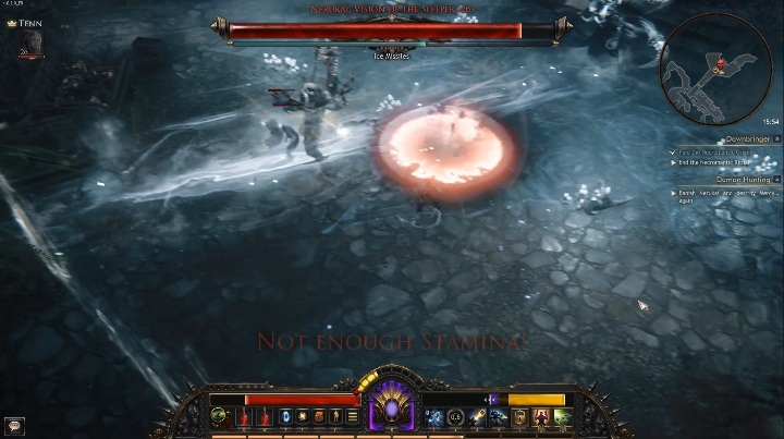 Jednym z silniejszych ataków wroga jest fala powietrza, którą może Cie ogłuszyć - Nerukai. Vision of the Sleeper | Boss w grze Wolcen - Wolcen Lords of Mayhem - poradnik do gry