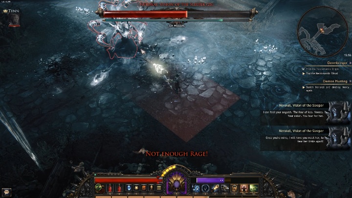 Przeciwnik potrafi również strzelać namierzającymi strzałami - Nerukai. Vision of the Sleeper | Boss w grze Wolcen - Wolcen Lords of Mayhem - poradnik do gry