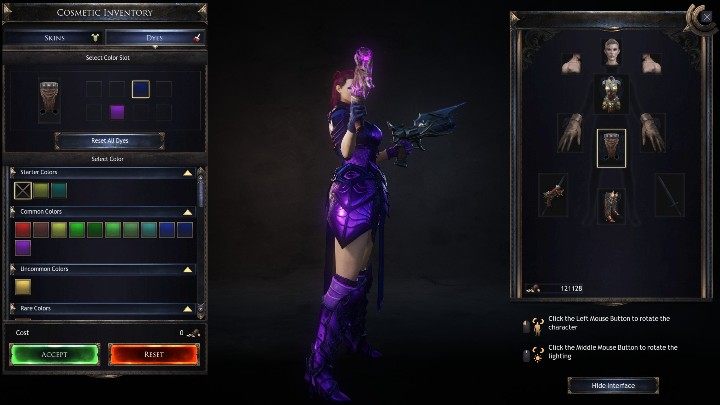 Raz dodany barwnik jest wielokrotnego użytku - Jak zmienić skórkę broni lub zbroi w Wolcen? - Wolcen Lords of Mayhem - poradnik do gry