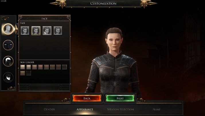 Drugim krokiem jest wybór koloru skóry oraz twarzy postaci - Tworzenie postaci w grze Wolcen - Wolcen Lords of Mayhem - poradnik do gry