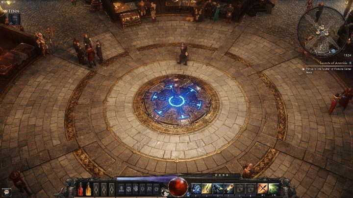 Podróżowanie pomiędzy lokacjami w grze odbywa się na pomocą aktywnych, niebieskich okręgów - Mapa w grze Wolcen - Wolcen Lords of Mayhem - poradnik do gry