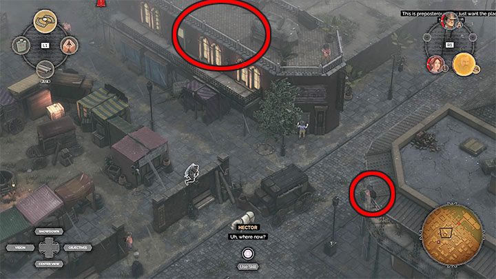 Zbliż się drużyną do targowiska (M12,4), które również przestało być ogólnodostępną lokacją - Desperados 3: Omiń posterunek i pozyskaj przebranie - 12 Misja - solucja - Desperados 3 - poradnik do gry