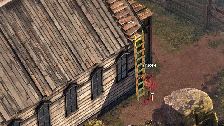 Josh to jeden ze zwykłych bandytów biorących udział w pogrzebie w północnej części mapy (M3,17) - Desperados 3: 3 Misja - mapa, odznaki/wyzwania - Desperados 3 - poradnik do gry