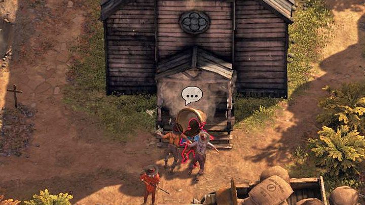 Dotrzyj Cooperem do kościelnej wieży (M3,4) - Desperados 3: Zabij The Dukea i powróć do saloonu, 3 Misja - solucja - Desperados 3 - poradnik do gry