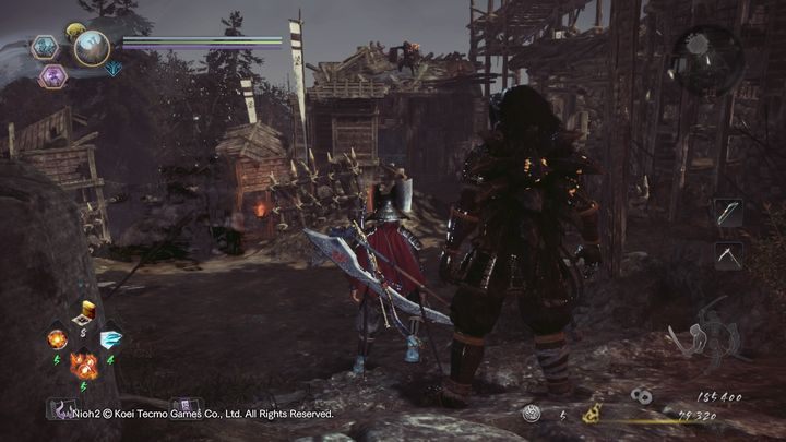 Po prawej na dachu znajduje się żołnierz Yokai, będzie on strzelał w ciebie z tamtej pozycji - Tajemniczy zamek jednej nocy | Solucja NiOh 2 - NiOh 2 - poradnik do gry