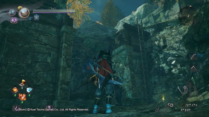 Wejdź na samą górę po drabinie - Tajemniczy zamek jednej nocy | Solucja NiOh 2 - NiOh 2 - poradnik do gry