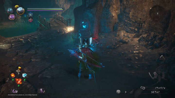 Rozpraw się z przeciwnikami (uważaj na Gaki na górze, który rzuca bombami) i zniszcz posąg węża - Sanktuarium żmii | Solucja NiOh 2 - NiOh 2 - poradnik do gry