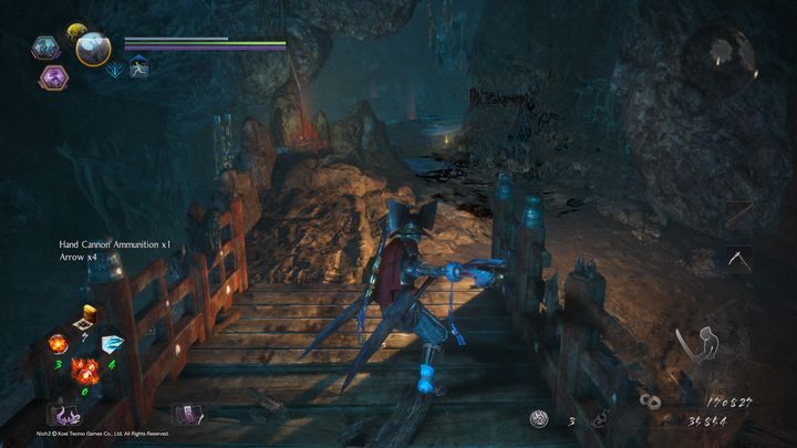 Po pokonaniu go, po lewej stronie na zakończonym odcinku mostu, znajduje się nieopuszczona drabina - Sanktuarium żmii | Solucja NiOh 2 - NiOh 2 - poradnik do gry