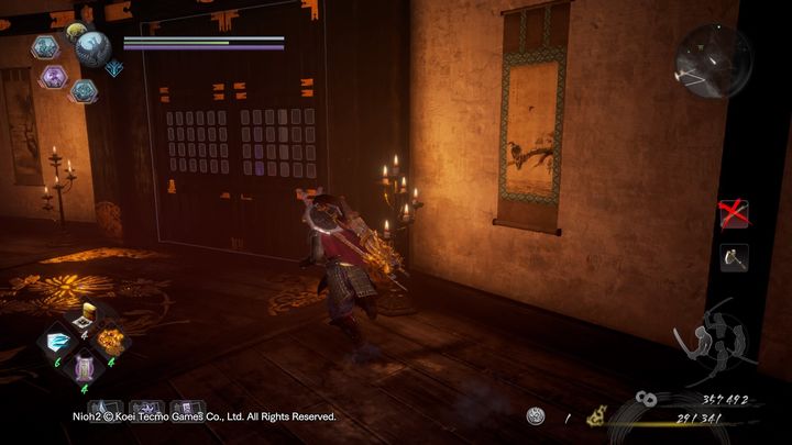 Następnie, idź w stronę mgły Yokai oraz kolejnego, dużego odłamka kryształu Amrity i zniszcz go najszybciej jak potrafisz - NiOh 2: Złoty zamek, solucja - NiOh 2 - poradnik do gry