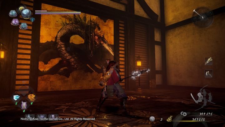 Podchodząc do każdego z obrazów i wchodząc z nim w interakcję, rozpoczniesz walkę z bossem - NiOh 2: Złoty zamek, solucja - NiOh 2 - poradnik do gry
