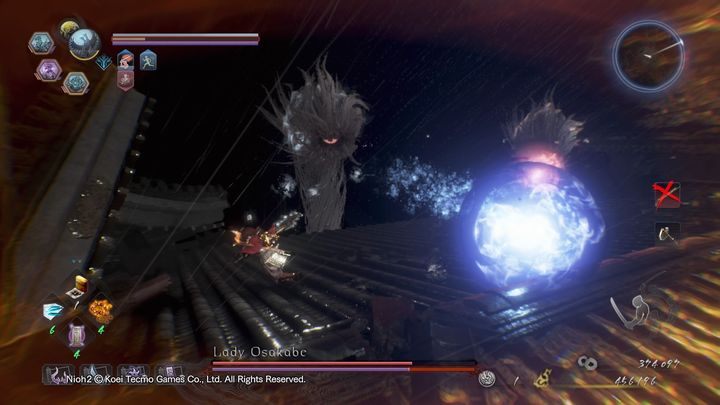 Każda z kończyn może wykonać Burst Attack połączony z chwytem - NiOh 2: Lady Osakabe - boss - NiOh 2 - poradnik do gry