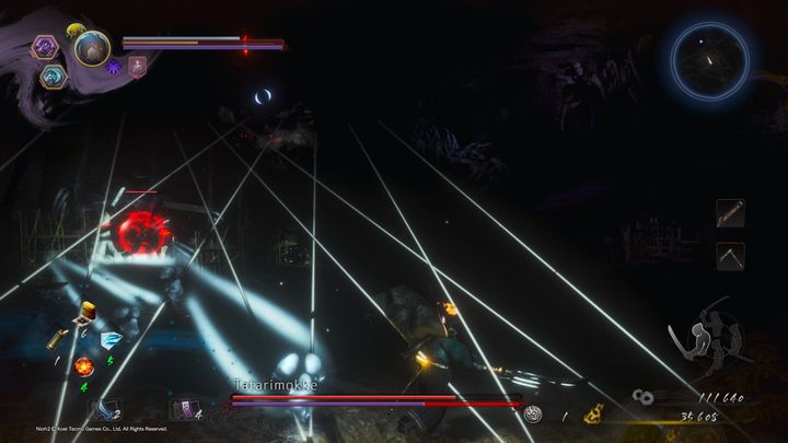 Sowa może również wystrzelić kilka kunai w twoją stronę będąc w powietrzu - Tatarimokke | Boss w NiOh 2 - NiOh 2 - poradnik do gry