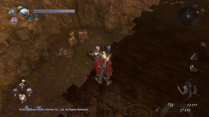 Po prawej stronie znajduje się jaskinia, do której musisz wejść - Zmierzch na górze Tenno | Solucja NiOh 2 - NiOh 2 - poradnik do gry