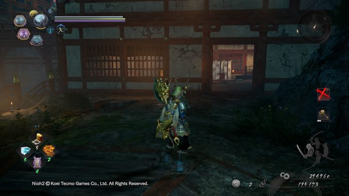 Najpierw wejdź do budynku, napotkasz tam żołnierza Yokai - NiOh 2: Mauzoleum zła, solucja - NiOh 2 - poradnik do gry