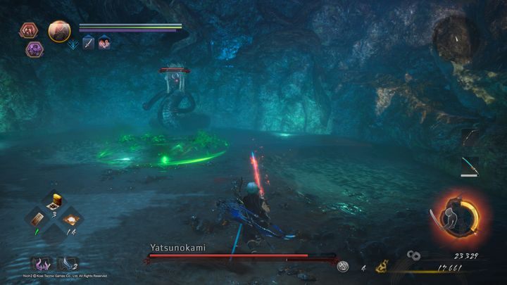 Yatsunokami posiada 2 ataki dystansowe - Yatsunokami | Boss w NiOh 2 - NiOh 2 - poradnik do gry
