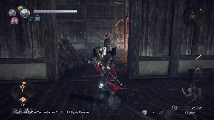 Warto w miarę możliwości ułatwić sobie walkę i strzelić przeciwnikowi w głowę widocznemu na zdjęciu - Ciała i lód | Solucja NiOh 2 - NiOh 2 - poradnik do gry