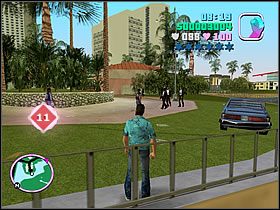 Tym razem znalezienie czaszki będzie proste, gdyż jak tylko odbijesz z głównej drogi i dotrzesz na niewielkie rondo - zobaczysz ją tuż przy barierce - Numer 11 Rampage - Grand Theft Auto: Vice City - poradnik do gry