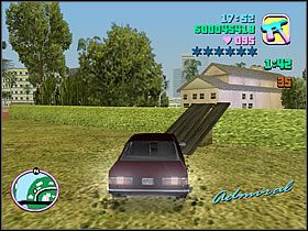 Wsiadaj do zaparkowanego obok czachy samochodu - będzie Ci potrzebny - Numer 23 Rampage - Grand Theft Auto: Vice City - poradnik do gry