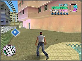 Przy wysokim, różowym budynku z basenem - Numer 6-10 Hidden Packages - Grand Theft Auto: Vice City - poradnik do gry