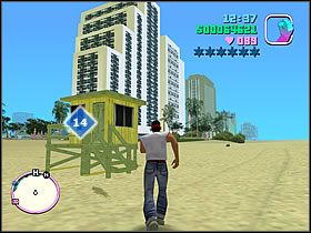 Na plaży znajduje się cała masa domków ratowników - Numer 11-15 Hidden Packages - Grand Theft Auto: Vice City - poradnik do gry