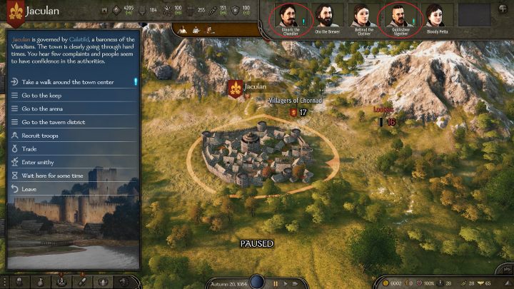 Postacie oznaczone niebieskim wykrzyknikiem są chętni zlecić Ci misję. - M&B 2 Bannerlord: Porady na start - Mount and Blade 2 Bannerlord - poradnik do gry