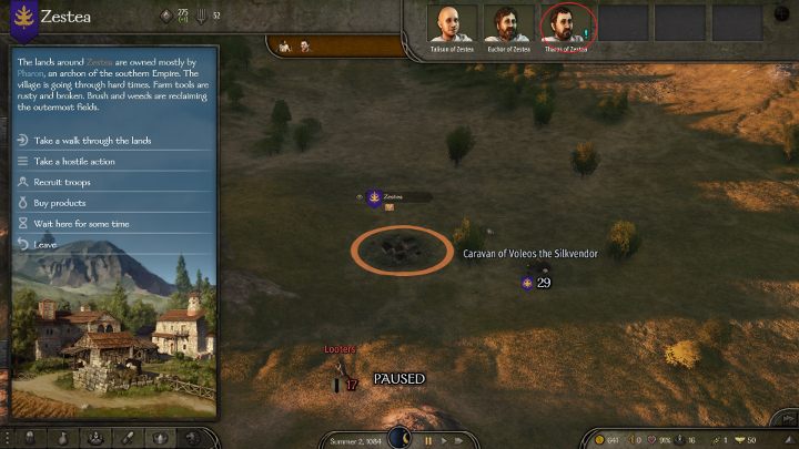 Jeśli w danym miejscu jest dostępna misja, to przy zleceniodawcy pojawi się niebieski wykrzyknik. - M&B 2 Bannerlord: Jak zarabiać pieniądze? - Mount and Blade 2 Bannerlord - poradnik do gry