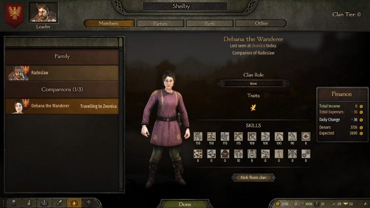 Zwerbowany towarzysz staje się członkiem Twojego klanu. - M&B 2 Bannerlord: Jak zdobyć towarzysza? - Mount and Blade 2 Bannerlord - poradnik do gry