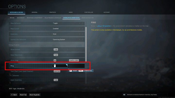 Przycisk odpowiedzialny za wydanie komendy pingu można dowolnie zmienić w opcjach wewnątrz gry - Warzone: Komunikacja - Call of Duty Warzone - poradnik do gry