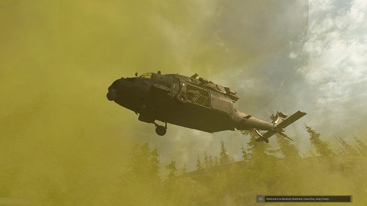 Po krótkiej chwili nad głowami zwycięskiej drużyny pojawi się helikopter, który ewakuuje cały zespół z obszaru mapy Verdansk - Warzone: Przebieg meczu - Call of Duty Warzone - poradnik do gry
