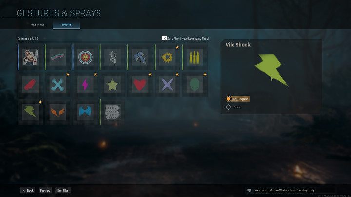Spraye i gesty, podobnie jak karty i emblematy można odblokować na kilka sposobów - z darmowych bundle, poprzez wykonanie określonych zadań, z postępów w Przepustce Bojowej lub poprzez bezpośredni zakup w sklepie wewnątrz gry - Warzone: Koszary - wyzwania, misje, personalizacja - Call of Duty Warzone - poradnik do gry
