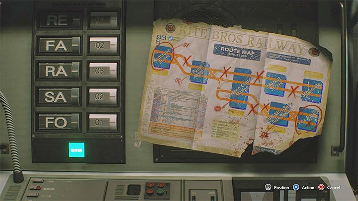 Twoim zadaniem jest manipulowanie pokrętłami znajdującymi się po lewej stronie ekranu - Resident Evil 3: Zagadka z przywróceniem metra do sieci - Resident Evil 3 - poradnik do gry