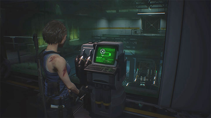 W tym samym pomieszczeniu wejdź w interakcję z komputerem żeby pozyskać pendrive Flash Drive - Resident Evil 3: Zagadka ze szczepionką w Gnieździe 2 - Resident Evil 3 - poradnik do gry