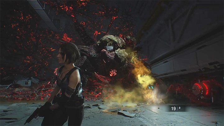 Boss może także rozpylać kwas - Resident Evil 3: Nemesis, boss finałowy - Resident Evil 3 - poradnik do gry