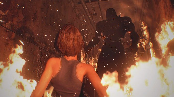 Wariant 1 - Obowiązkowe sceny ucieczki w odgórnie narzuconych momentach fabuły - Resident Evil 3: Nemesis - główny antagonista - Resident Evil 3 - poradnik do gry
