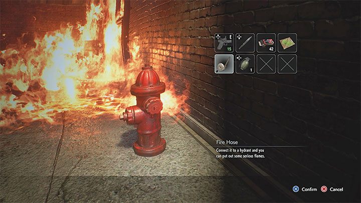 Musisz teraz wrócić się do obszaru, w którym szaleje pożar - Resident Evil 3: Śródmieście solucja, opis przejścia - Resident Evil 3 - poradnik do gry