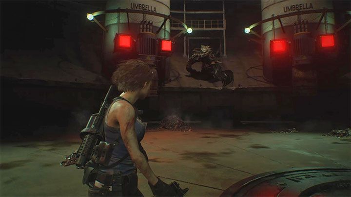 O awansowaniu do drugiej części walki poinformuje cię krótka cut-scenka z pojawienia się nad zbiornikiem Carlosa - Resident Evil 3: Finał, Nemesis solucja, opis przejścia - Resident Evil 3 - poradnik do gry