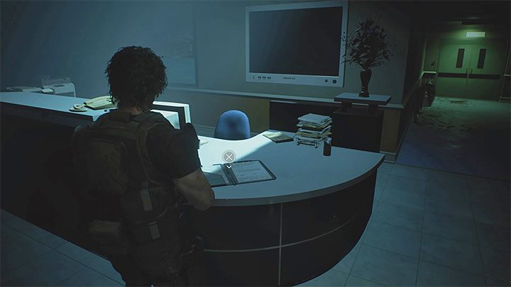 Dziennik leży na biurku pomieszczenia Lab Reception, czyli tego, w którym odnajduje się dyktafon i czytnik głosu - Resident Evil 3: Szpital sekrety, znajdźki - Resident Evil 3 - poradnik do gry